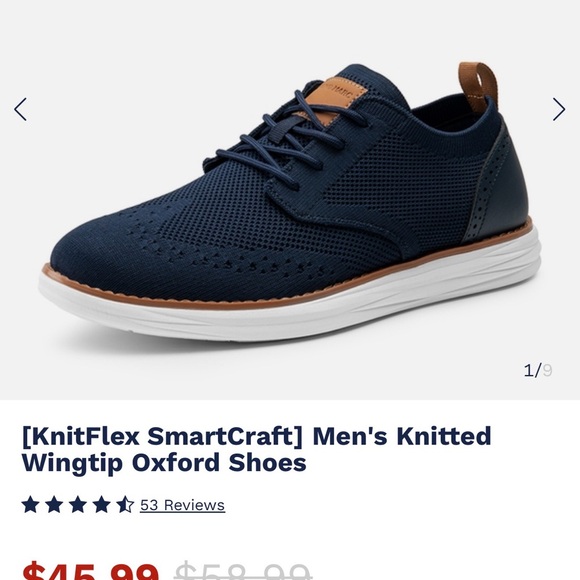 Bruno Marc Men’s Navy Knit Wingtip Lace-Up Oxford Size 10.5 main image 13